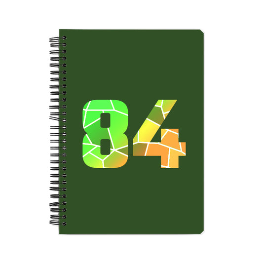 84 Number Notebook (Olive Green)