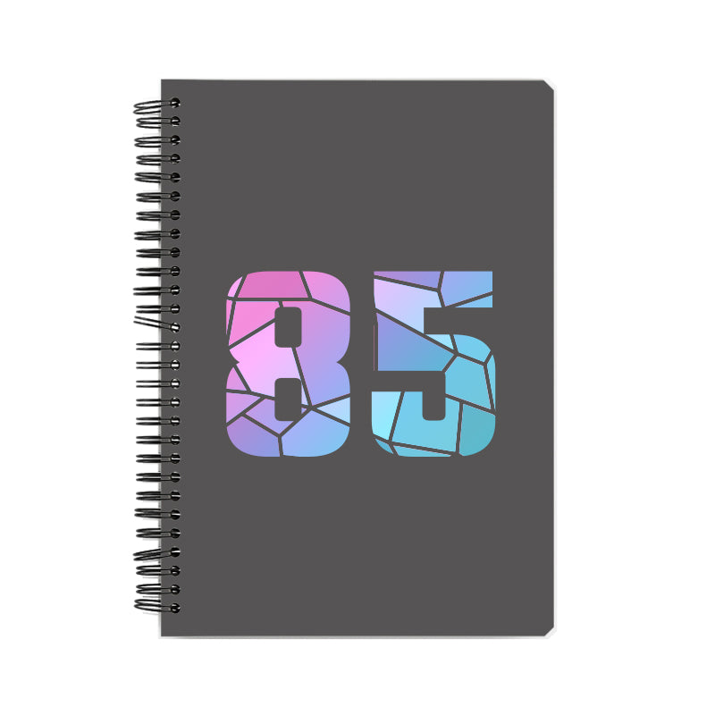 85 Number Notebook (Charcoal Grey)