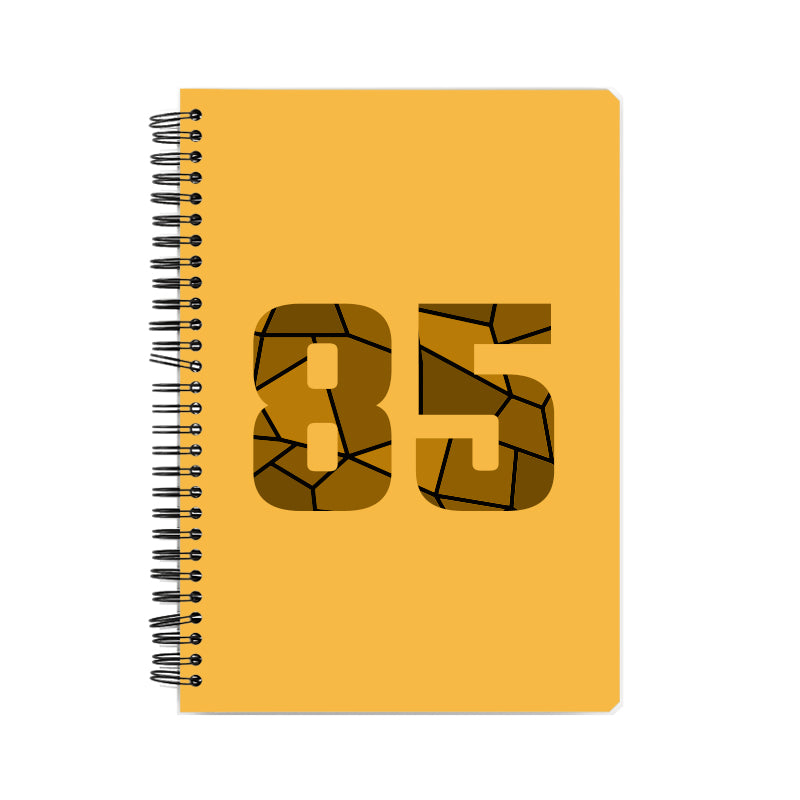 85 Number Notebook (Golden Yellow)