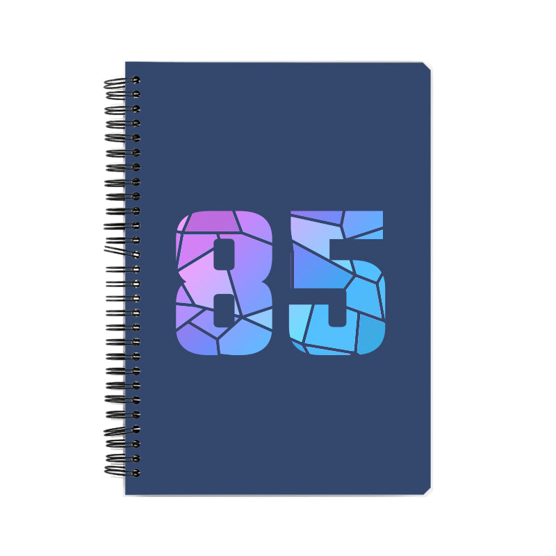 85 Number Notebook (Navy Blue)