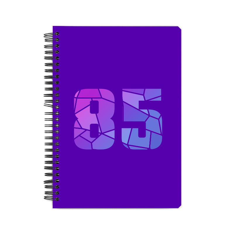 85 Number Notebook (Purple)