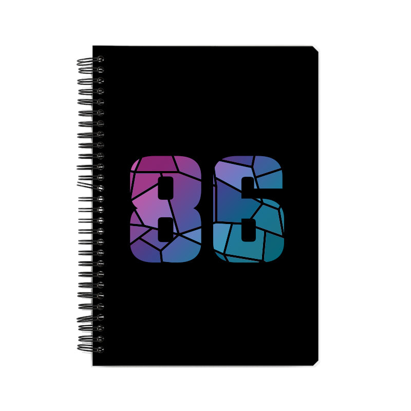 86 Number Notebook (Black)