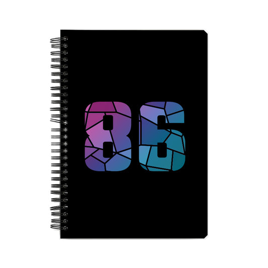 86 Number Notebook (Black)