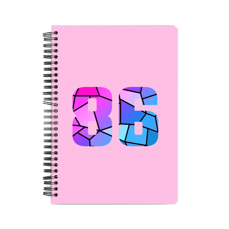 86 Number Notebook (Light Pink)