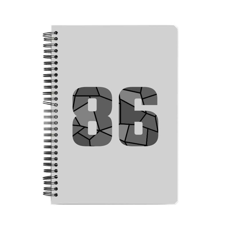 86 Number Notebook (Melange Grey)