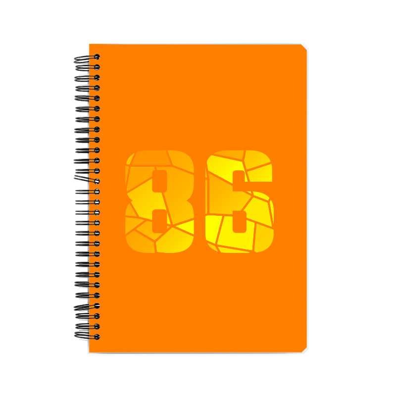 86 Number Notebook (Orange)