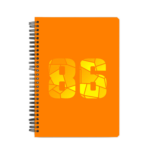 86 Number Notebook (Orange)