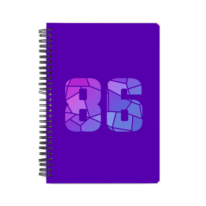 86 Number Notebook (Purple)