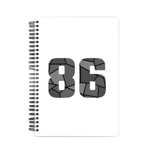 86 Number Notebook (White)