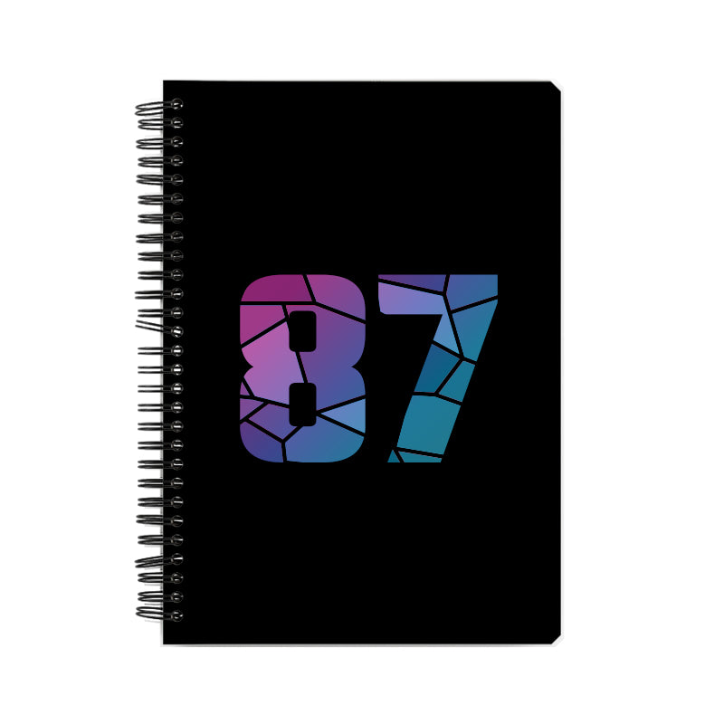 87 Number Notebook (Black)