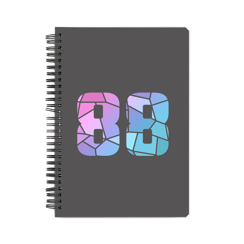 88 Number Notebook (Charcoal Grey)