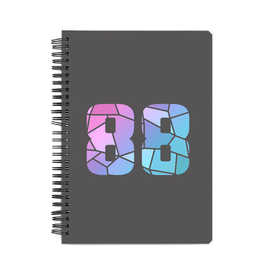 88 Number Notebook (Charcoal Grey)