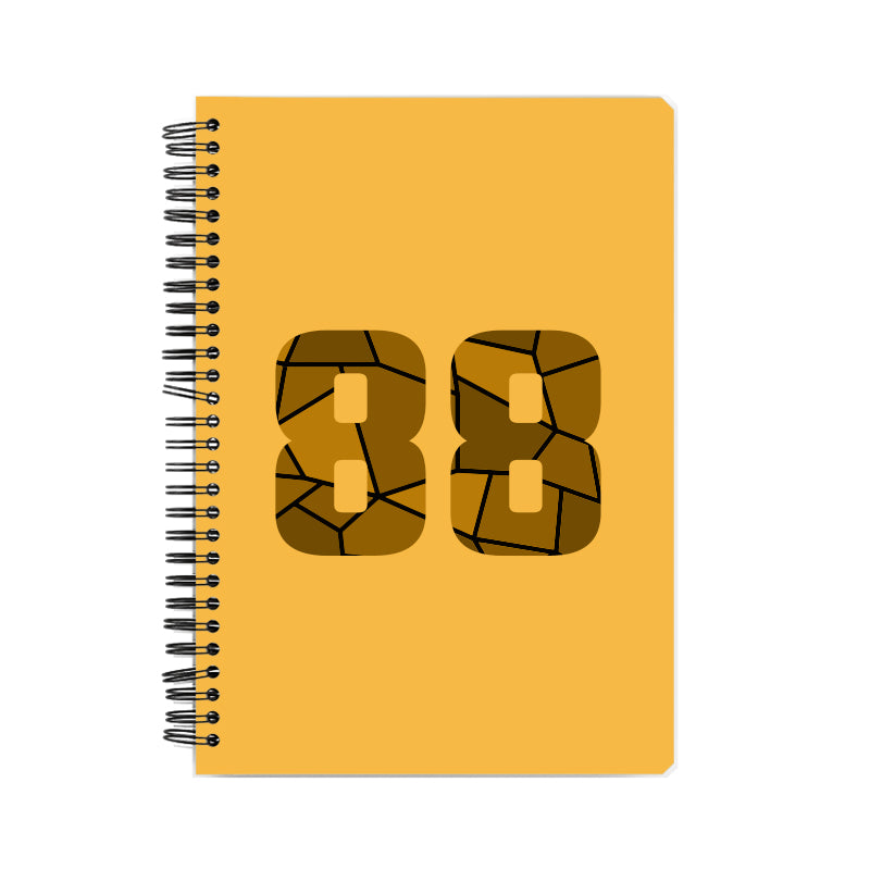 88 Number Notebook (Golden Yellow)