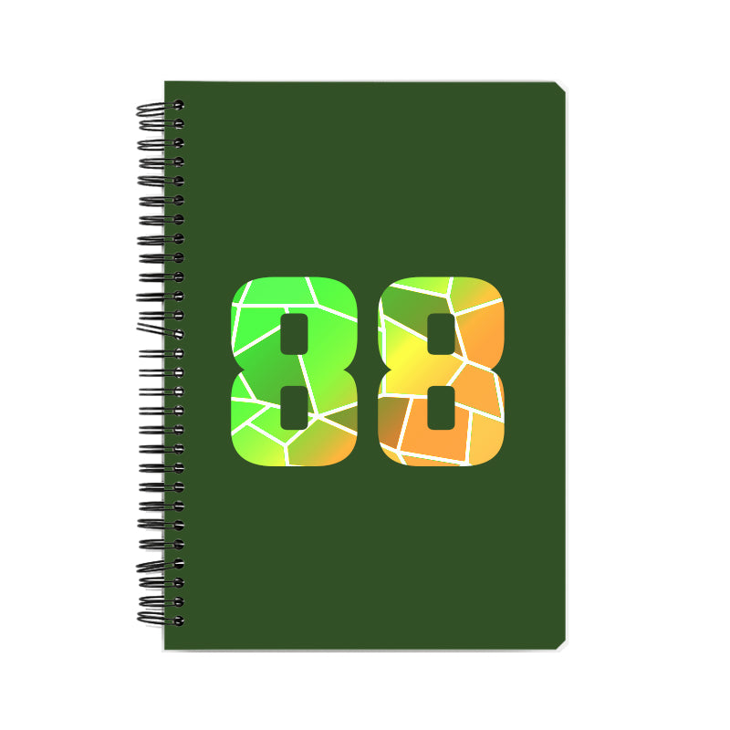 88 Number Notebook (Olive Green)