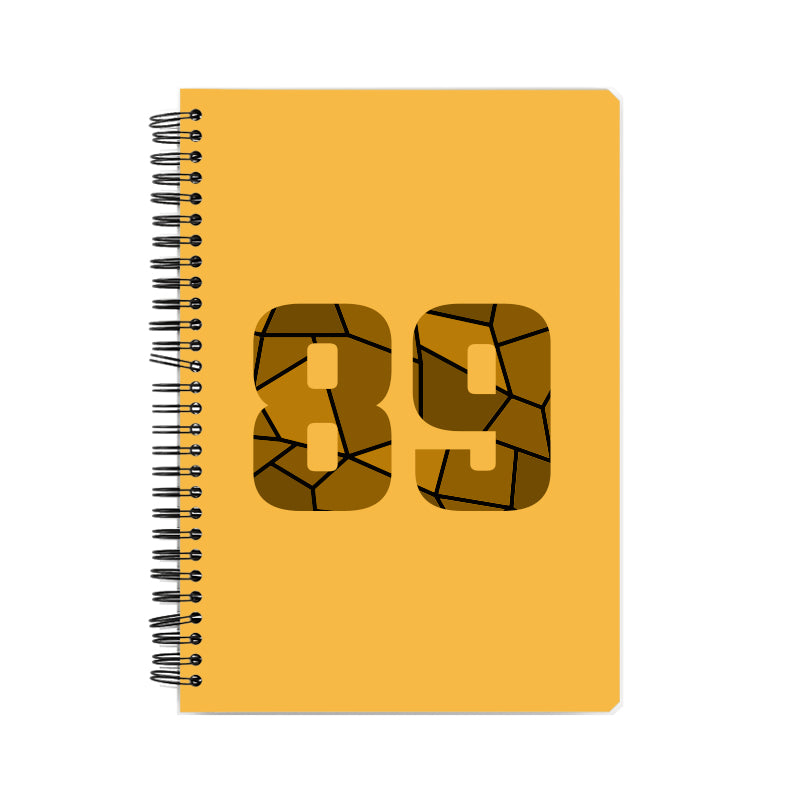 89 Number Notebook (Golden Yellow)