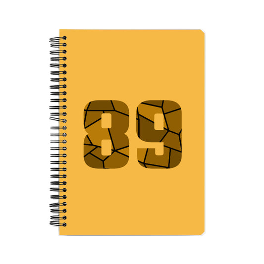 89 Number Notebook (Golden Yellow)