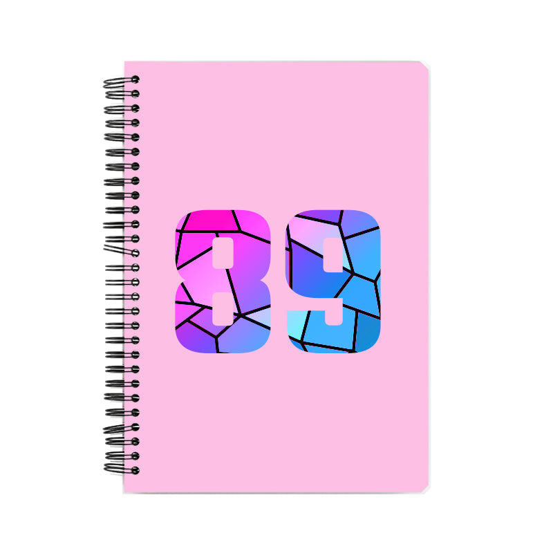 89 Number Notebook (Light Pink)