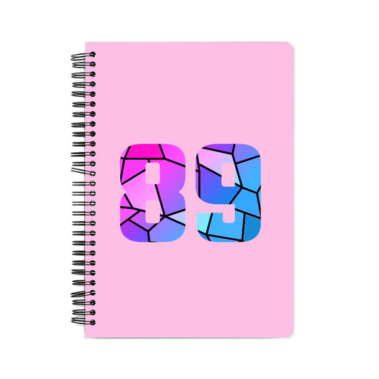 89 Number Notebook (Light Pink)