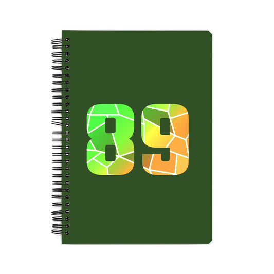 89 Number Notebook (Olive Green)