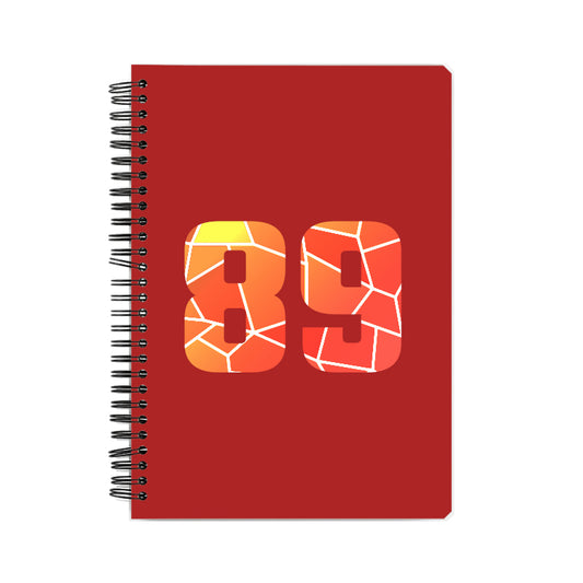 89 Number Notebook (Red)