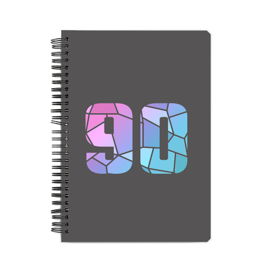 90 Number Notebook (Charcoal Grey)