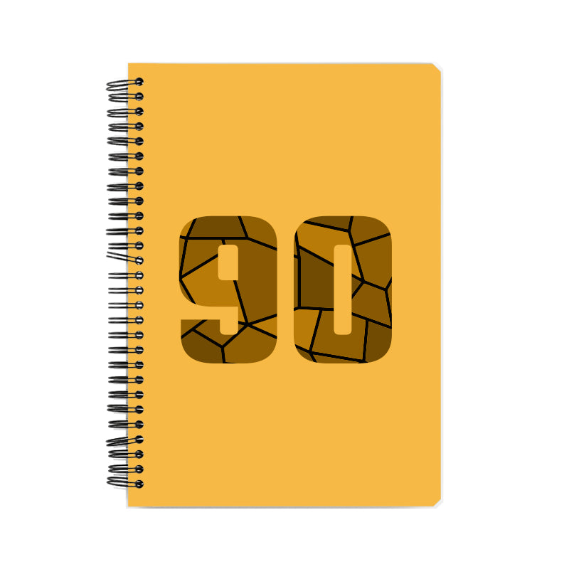 90 Number Notebook (Golden Yellow)