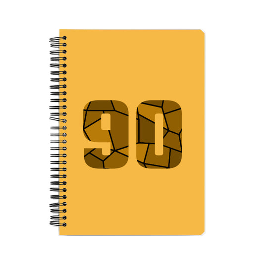 90 Number Notebook (Golden Yellow)