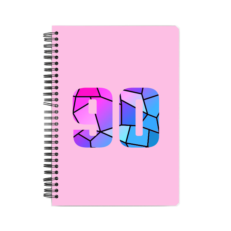 90 Number Notebook (Light Pink)