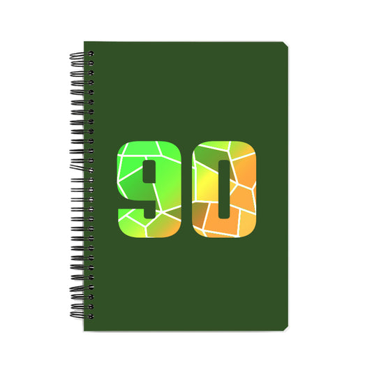 90 Number Notebook (Olive Green)