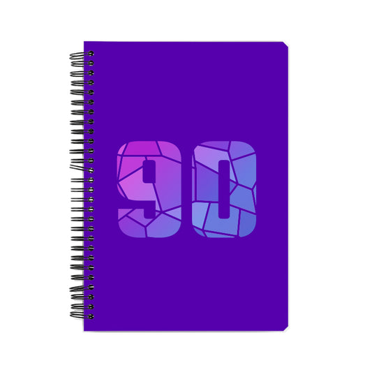 90 Number Notebook (Purple)