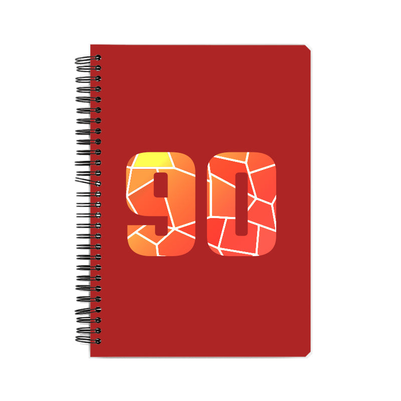 90 Number Notebook (Red)