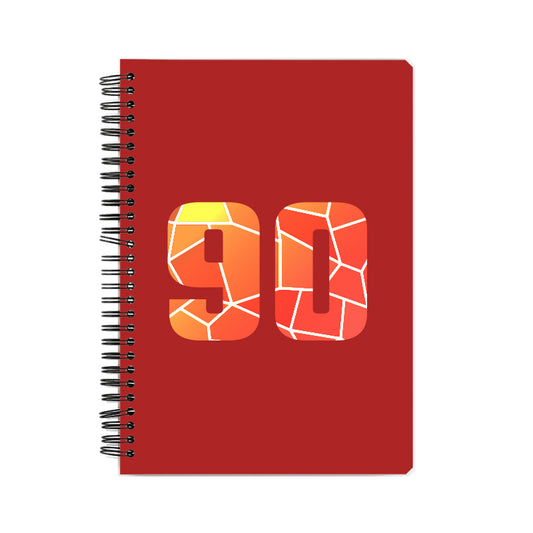 90 Number Notebook (Red)