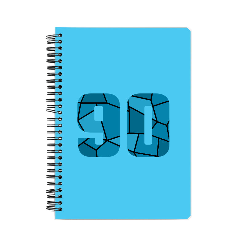 90 Number Notebook (Sky Blue)