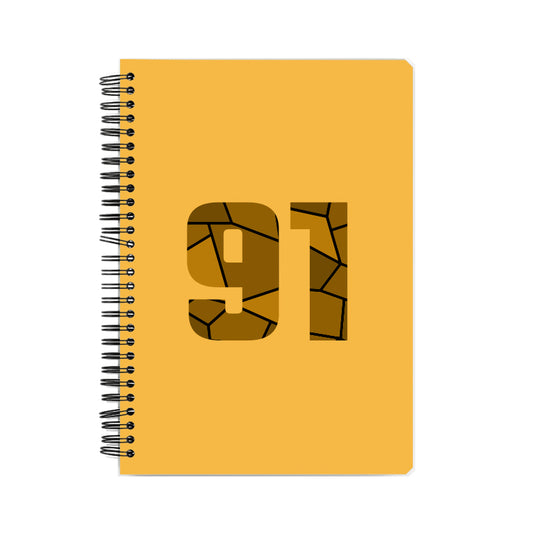 91 Number Notebook (Golden Yellow)