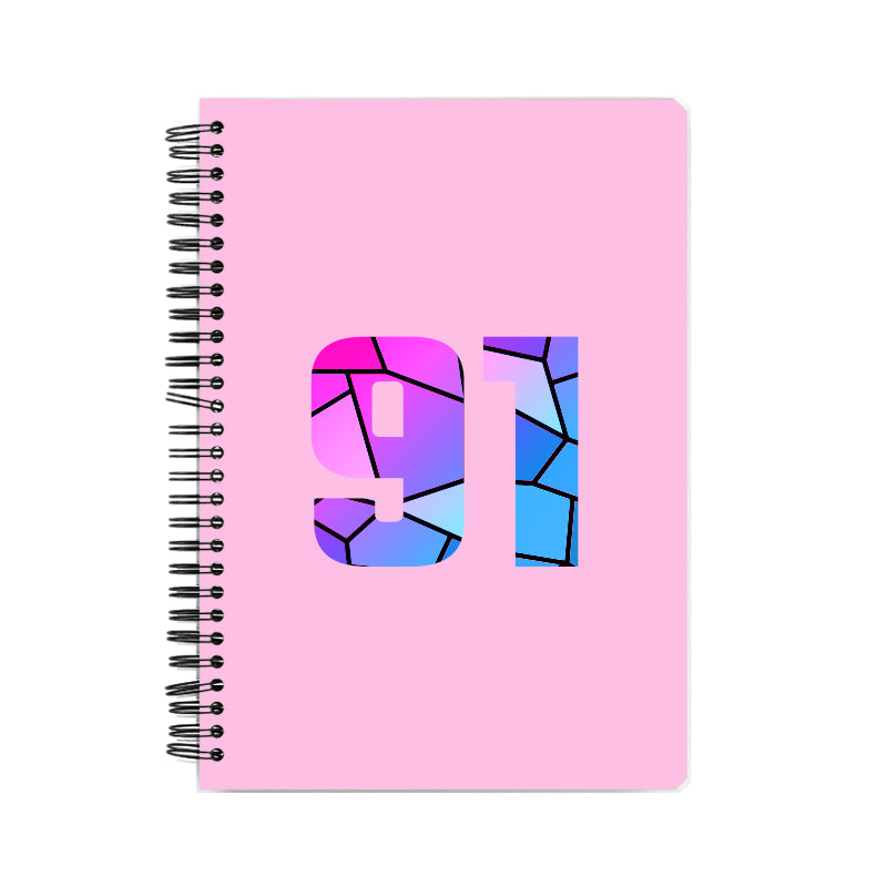 91 Number Notebook (Light Pink)