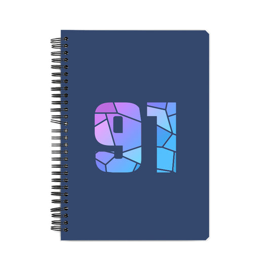 91 Number Notebook (Navy Blue)