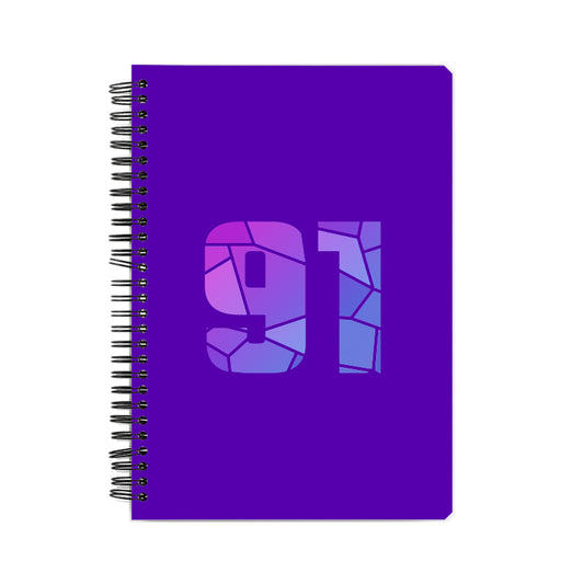 91 Number Notebook (Purple)