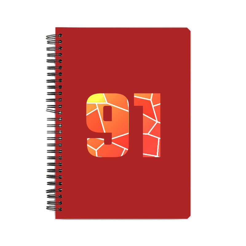 91 Number Notebook (Red)