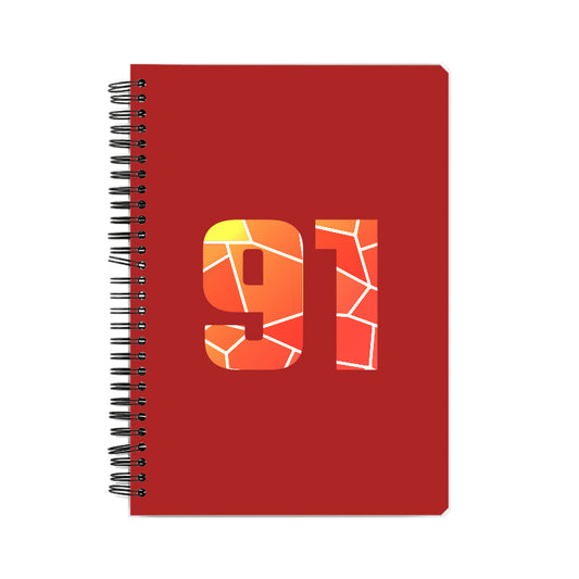 91 Number Notebook (Red)