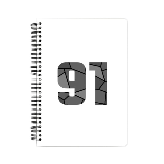 91 Number Notebook (White)