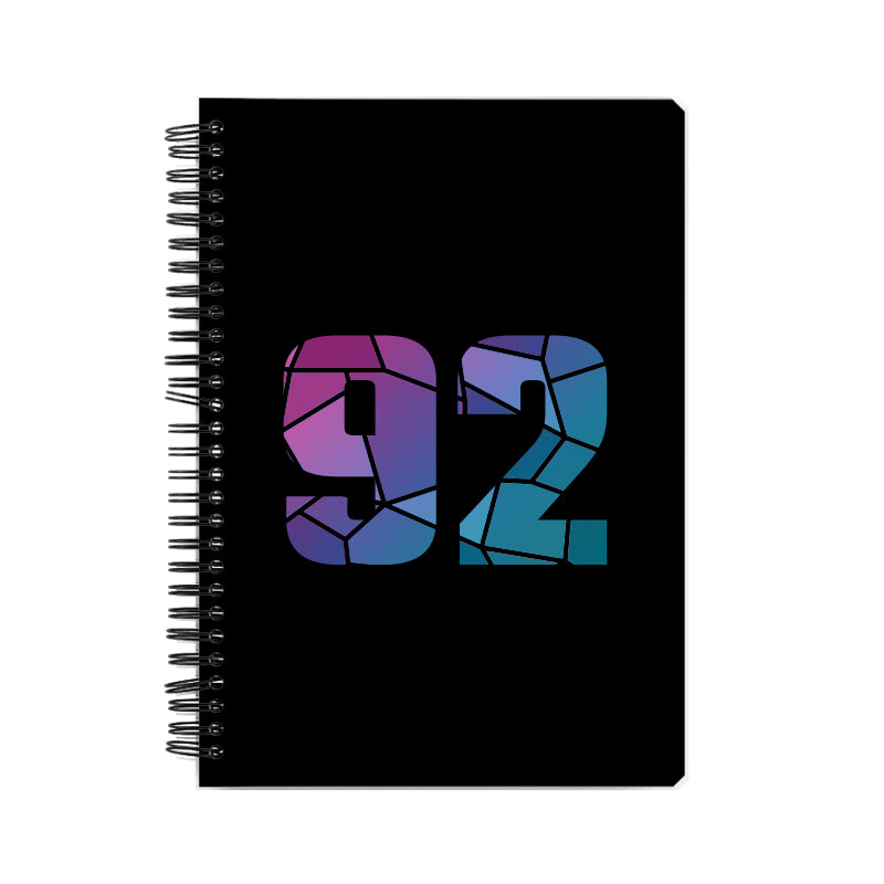 92 Number Notebook (Black)