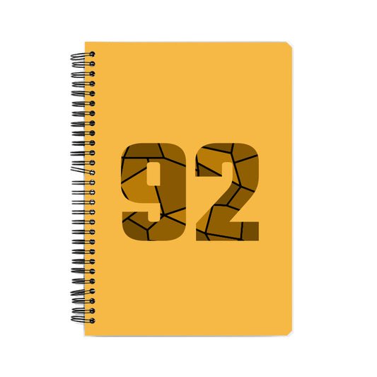 92 Number Notebook (Golden Yellow)