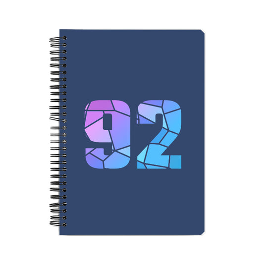 92 Number Notebook (Navy Blue)