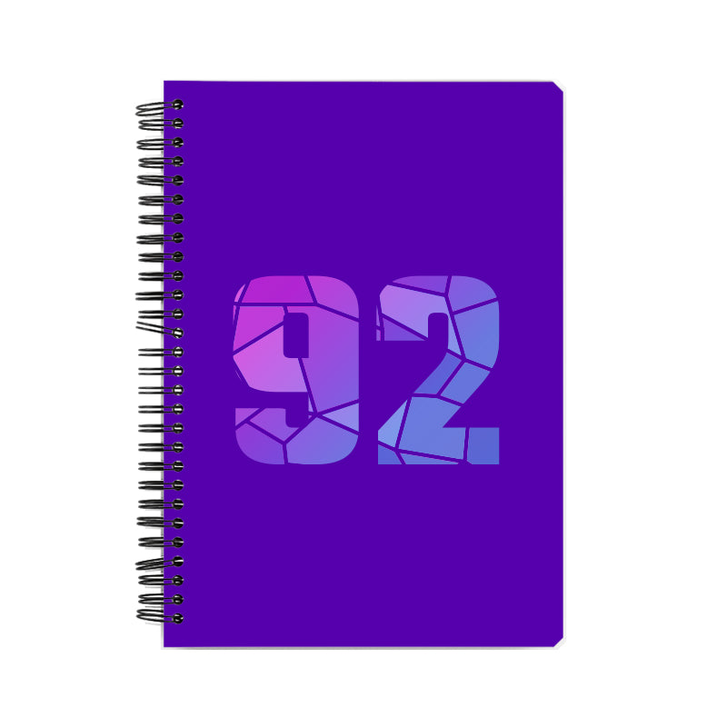 92 Number Notebook (Purple)