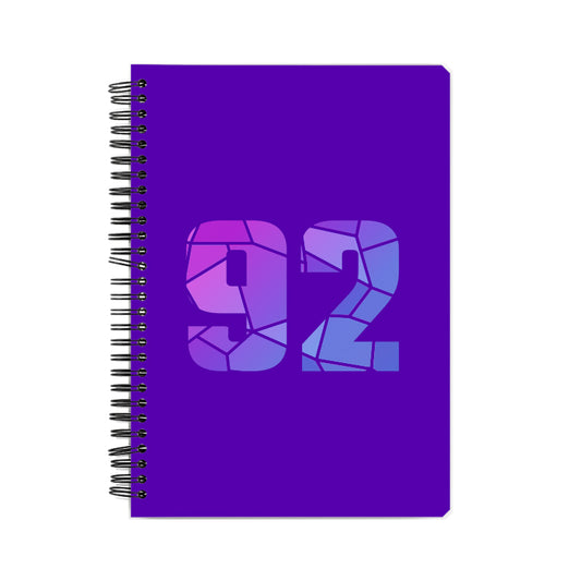 92 Number Notebook (Purple)