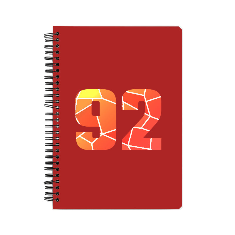 92 Number Notebook (Red)