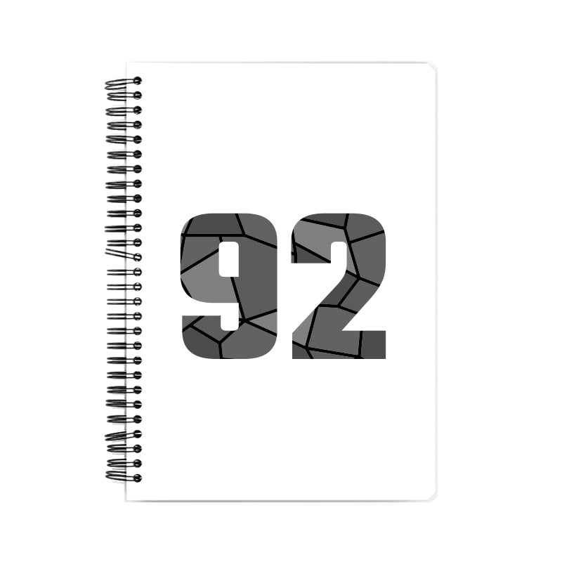 92 Number Notebook (White)