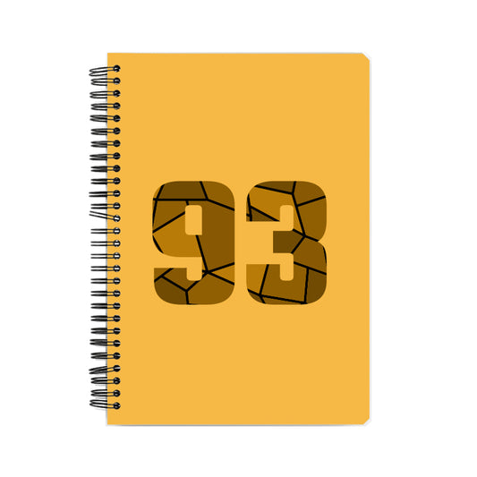 93 Number Notebook (Golden Yellow)