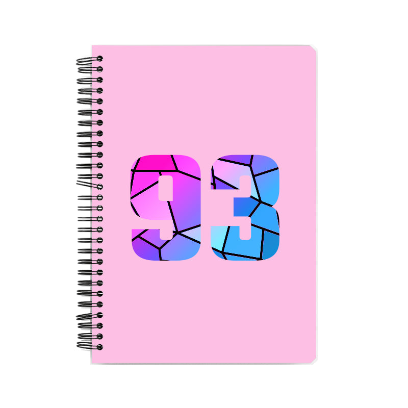 93 Number Notebook (Light Pink)