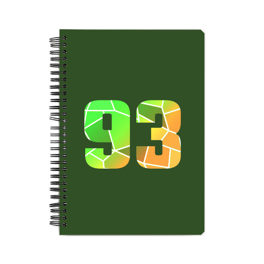 93 Number Notebook (Olive Green)